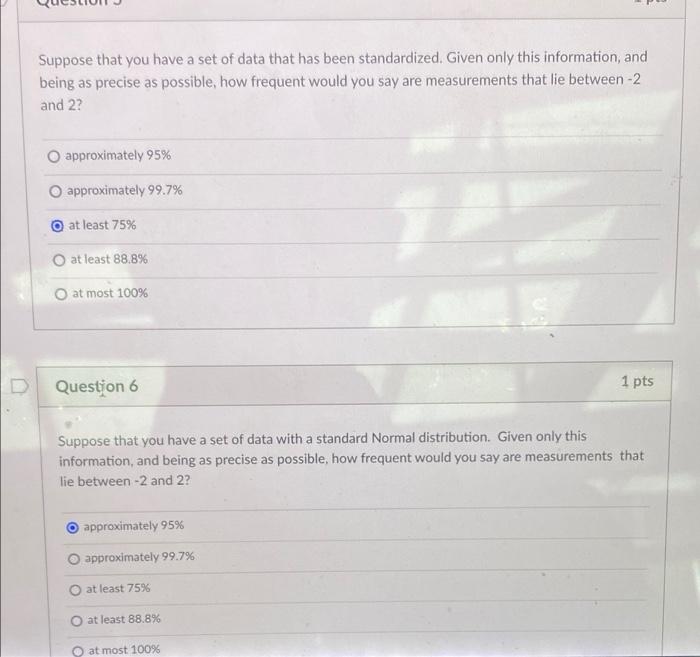 Solved Suppose that you have a set of data that has been | Chegg.com