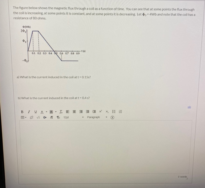 Solved The Figure Below Shows The Magnetic Flux Through A | Chegg.com