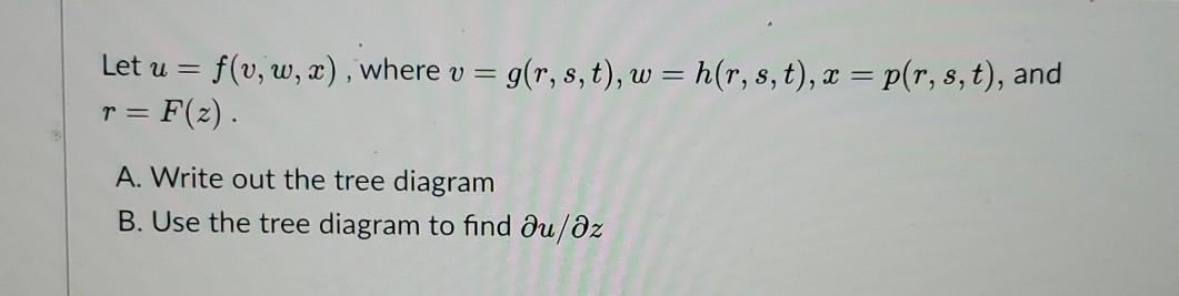 Solved Let U F V W X Where V G R S T W H R S Chegg Com