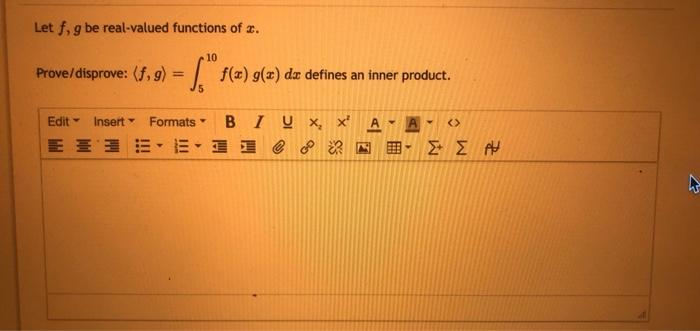 Solved Let Fg Be Real Valued Functions Of X 3271