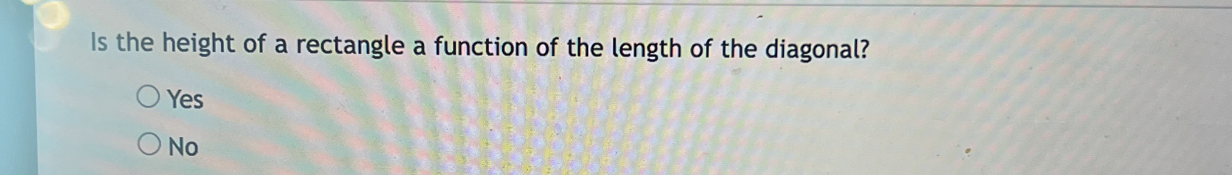 Solved Is the height of a rectangle a function of the length | Chegg.com