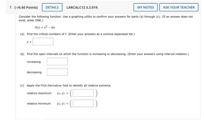 Solved Consider the following function. Use a graphing | Chegg.com