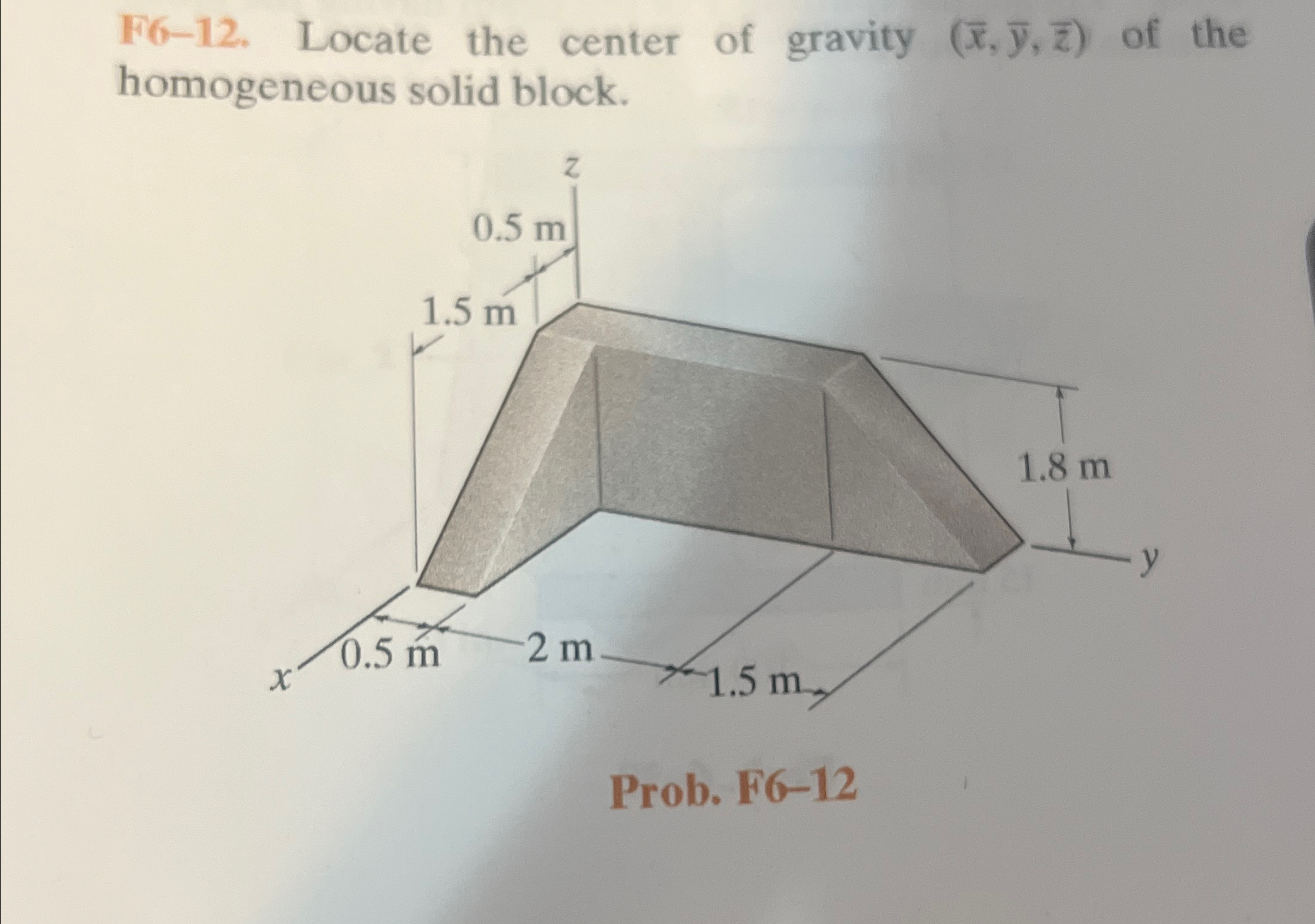 F6-12. ﻿Locate The Center Of Gravity | Chegg.com