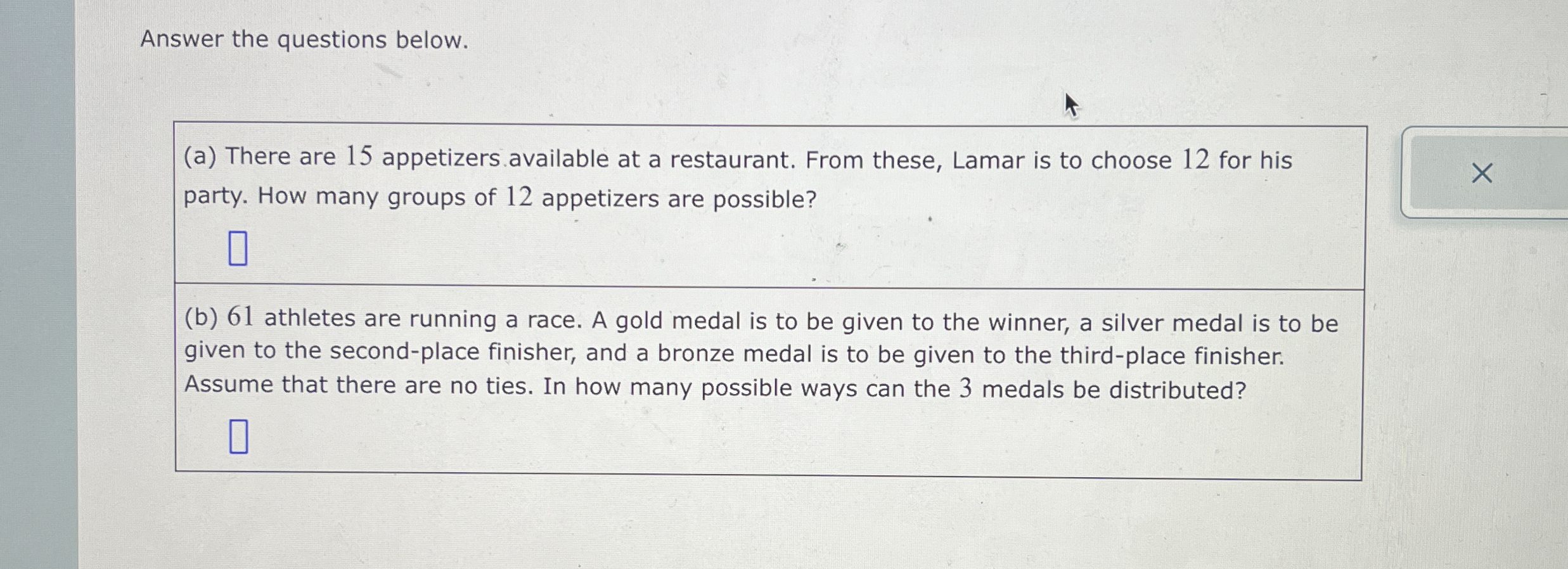 Answer the questions below.(a) ﻿There are 15 | Chegg.com