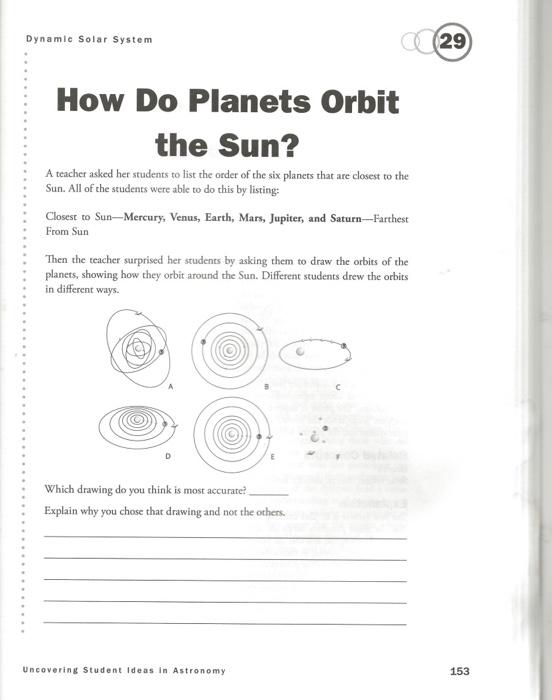 drawing planets around sun