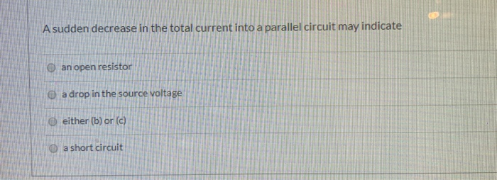 Solved A sudden decrease in the total current into a | Chegg.com