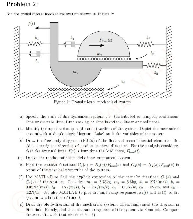 Solved System dynamics and control problem. please answer | Chegg.com