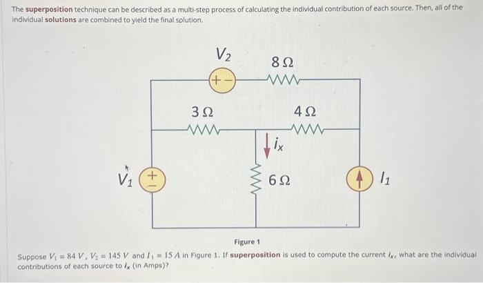 Solved The superposition technique can be described as a | Chegg.com