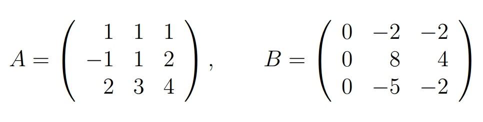 Compute (AB)^k, when k ∈ N and matrices A and B are: | Chegg.com
