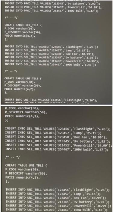Solved HELP ASAP!! ( using ORACLE MySQL workbench) can you | Chegg.com