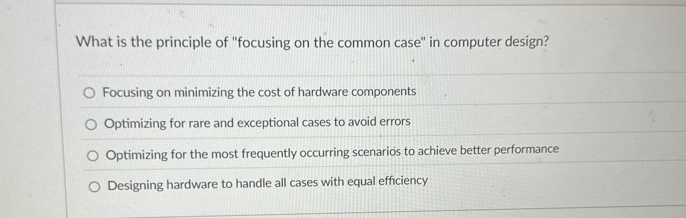 Solved What is the principle of "focusing on the common | Chegg.com