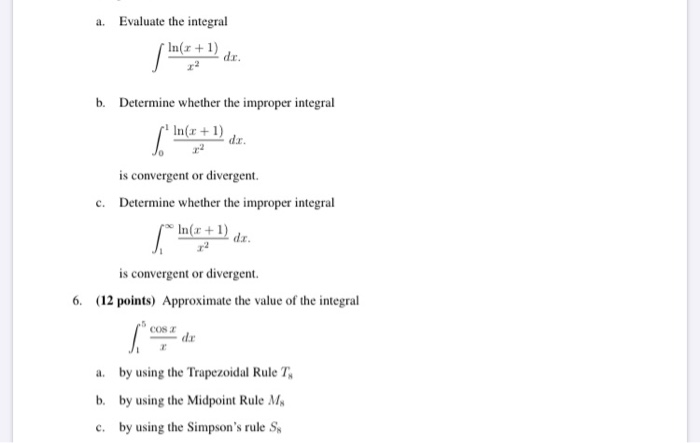 Integration 1 By R Solved Evaluate the integral a. r In(x+ 1) dr. b. Determine | Chegg.com