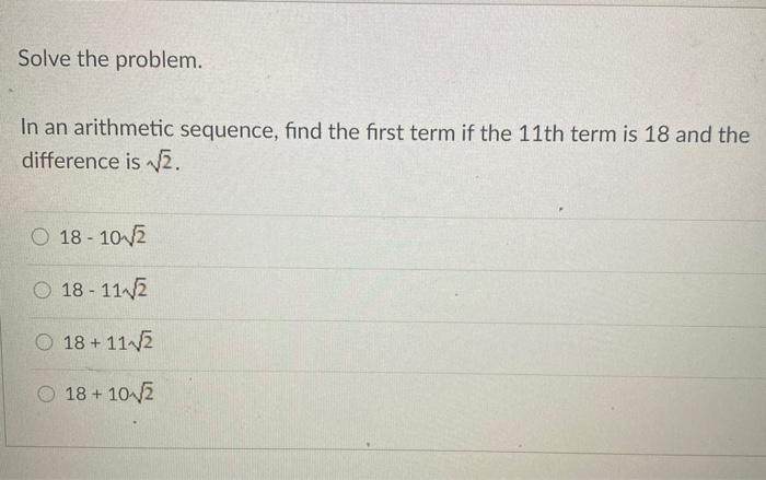 Solved Solve the problem. Find the nth term of the following | Chegg.com