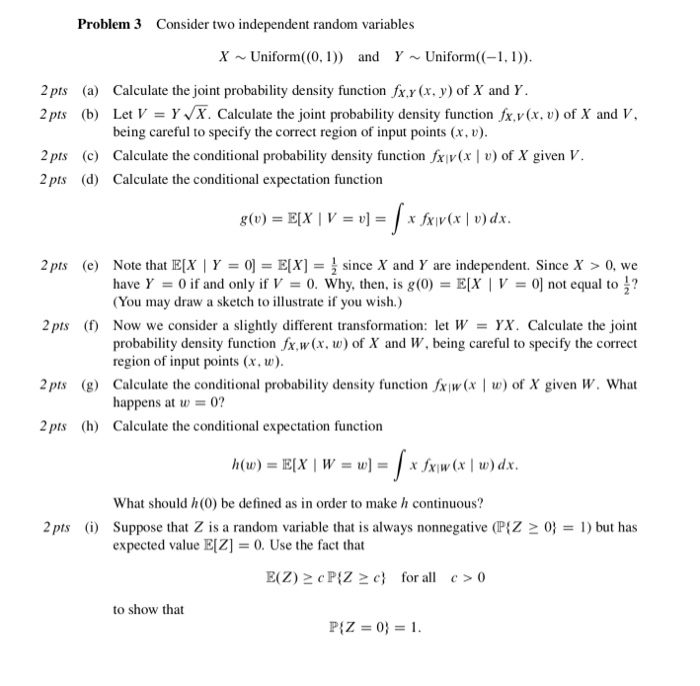 Problem 3 Consider Two Independent Random Variable Chegg Com