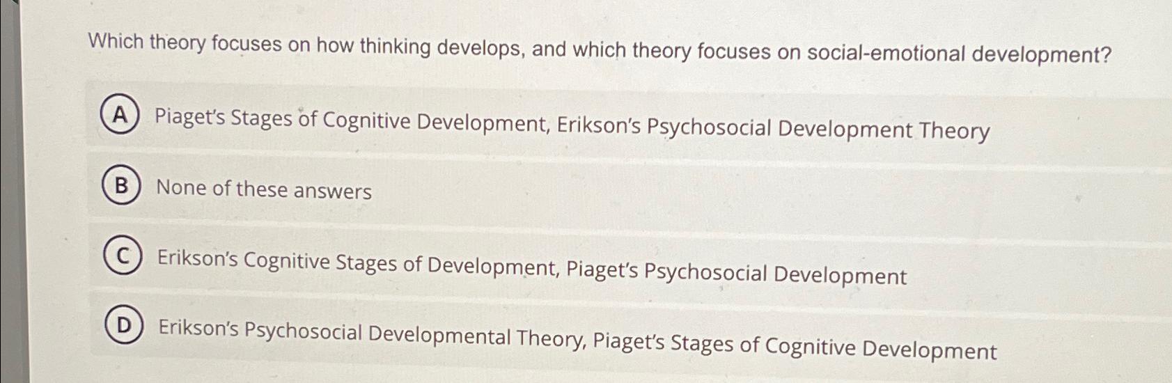 Piaget hotsell psychosocial development