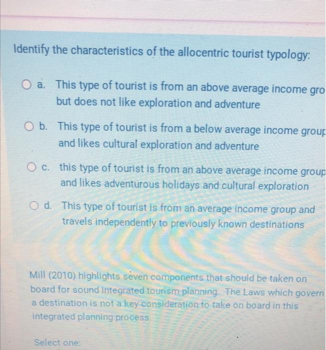 allocentric tourist meaning