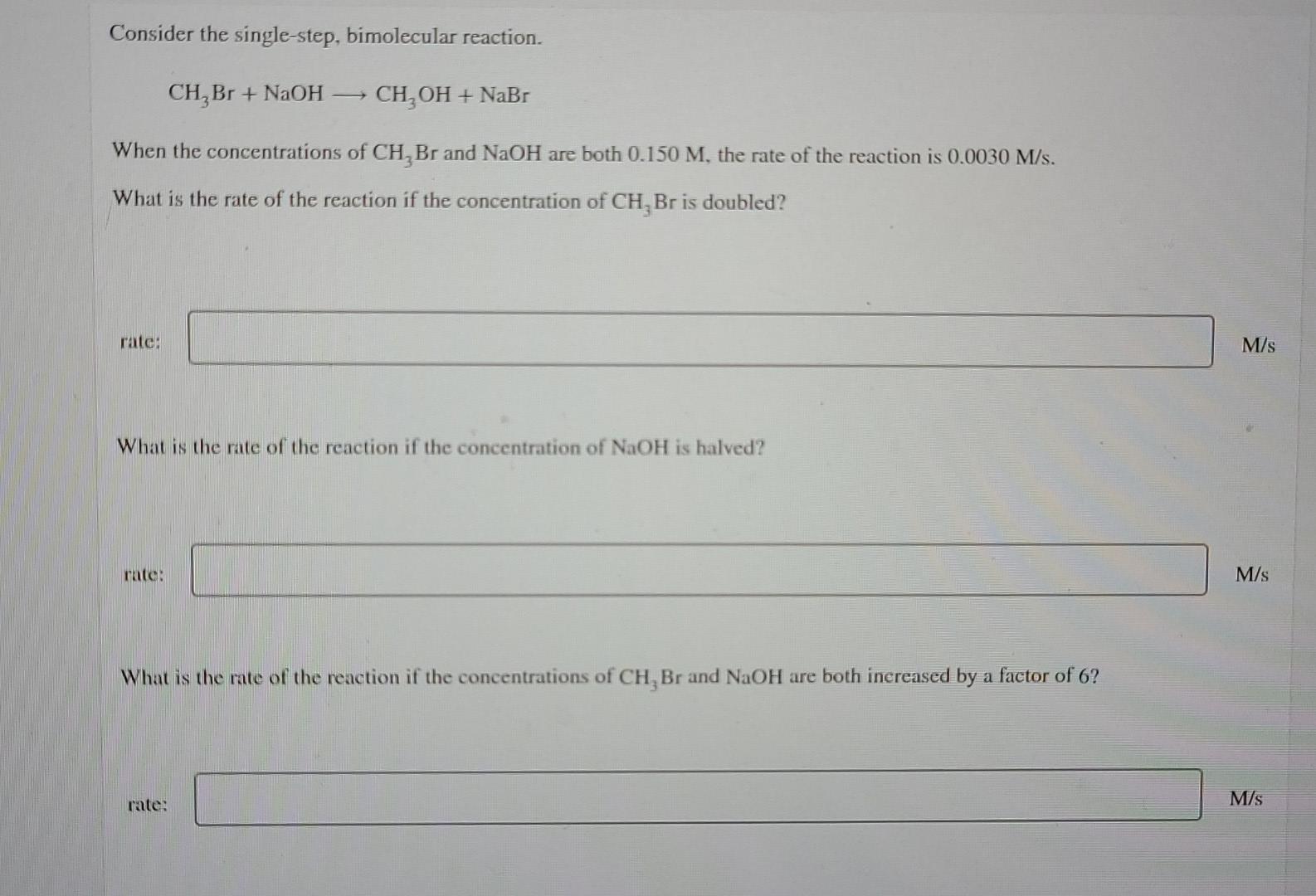 Solved Consider The Single-step, Bimolecular Reaction. CH₂Br | Chegg.com