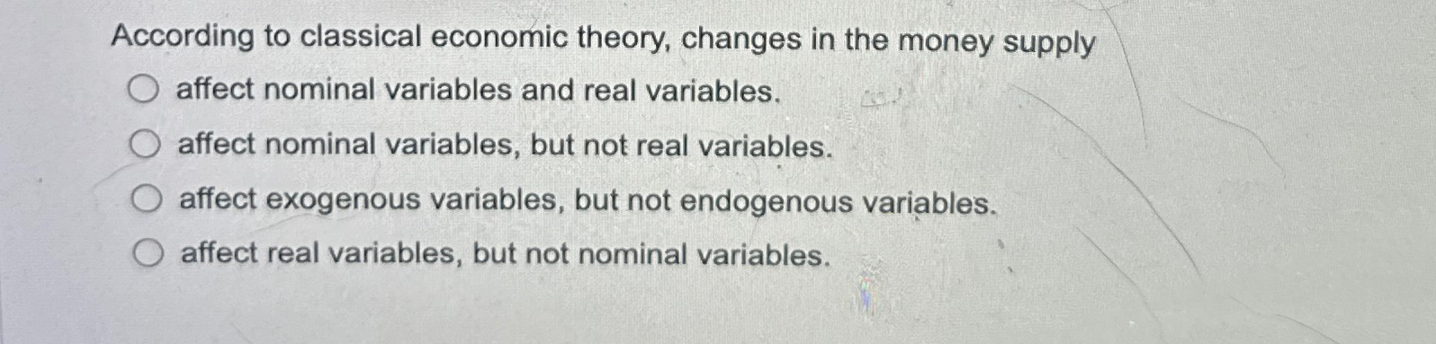 Solved According to classical economic theory, changes in | Chegg.com