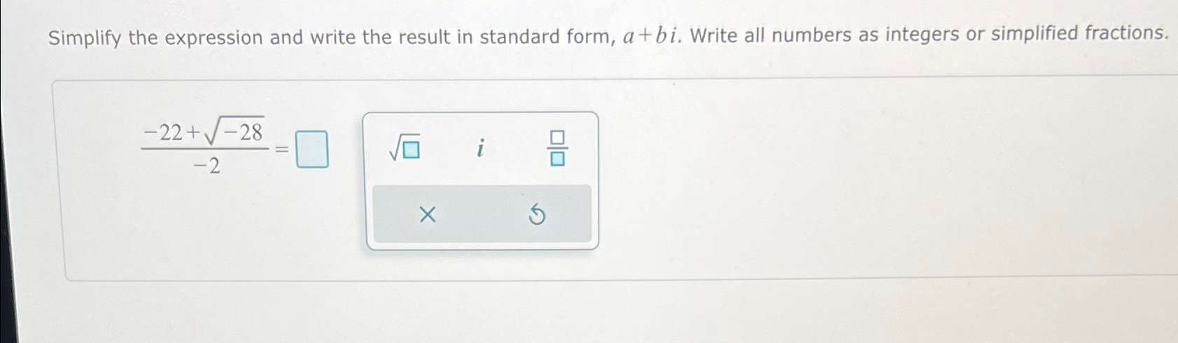 Solved Simplify the expression and write the result in | Chegg.com