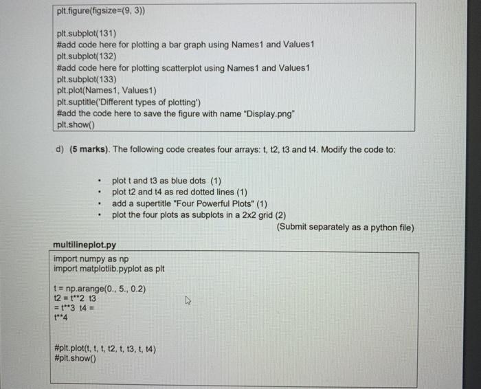 Solved a) (5 marks). What is the output of the following | Chegg.com