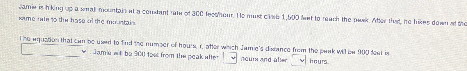 Solved Jamie is hiking up a small mountain at a constant | Chegg.com