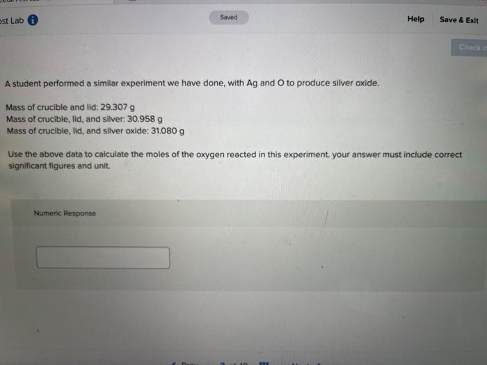 Solved A student performed a similar experiment we have | Chegg.com