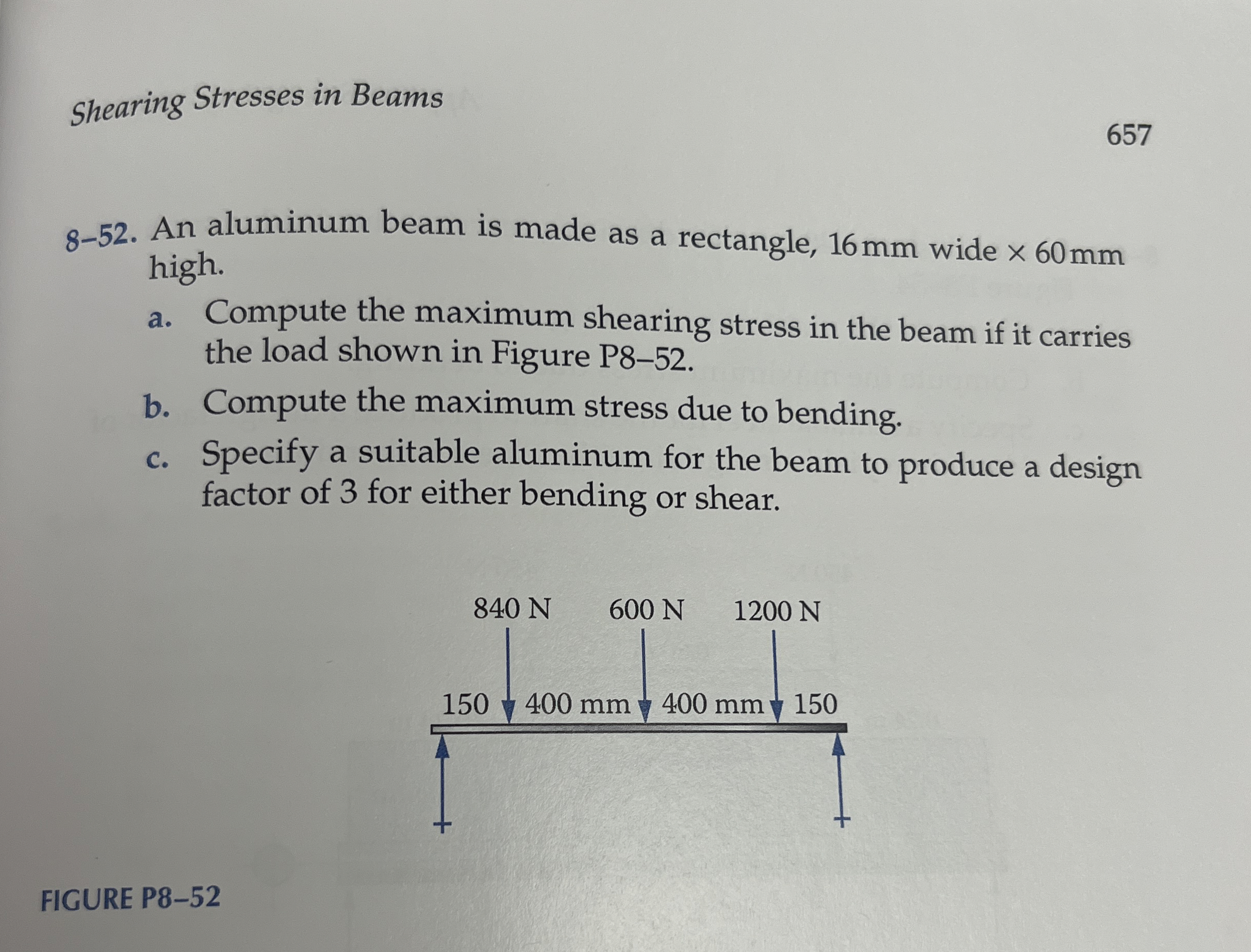 8-52. ﻿An aluminum beam is made as a rectangle, 16 | Chegg.com