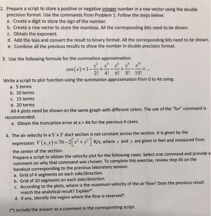 Solved 2. Prepare a script to store a positive or negative Chegg