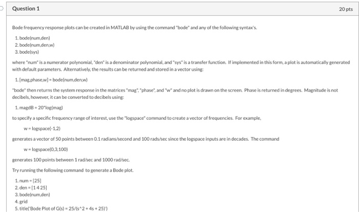 Solved use matlab don't just copy the code that is in the | Chegg.com