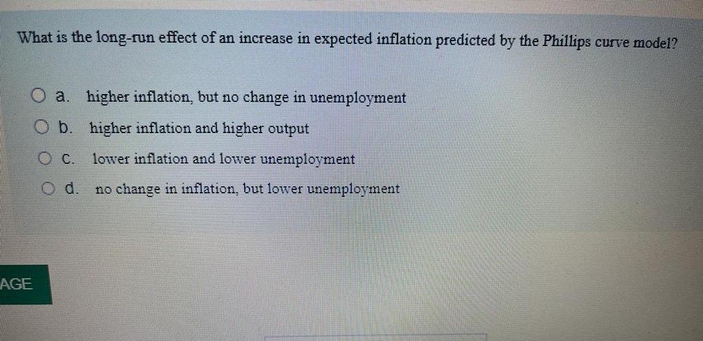 Solved What is the long-run effect of an increase in | Chegg.com