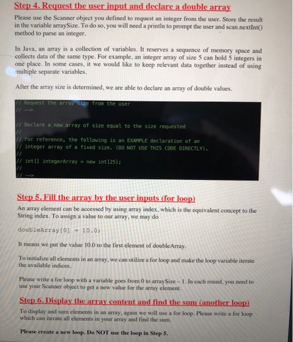 Solved Lab Topics • The basics of Array object Use the | Chegg.com