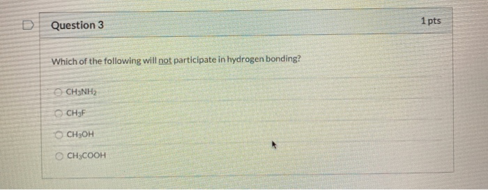 Solved Question 3 1 pts Which of the following will not | Chegg.com