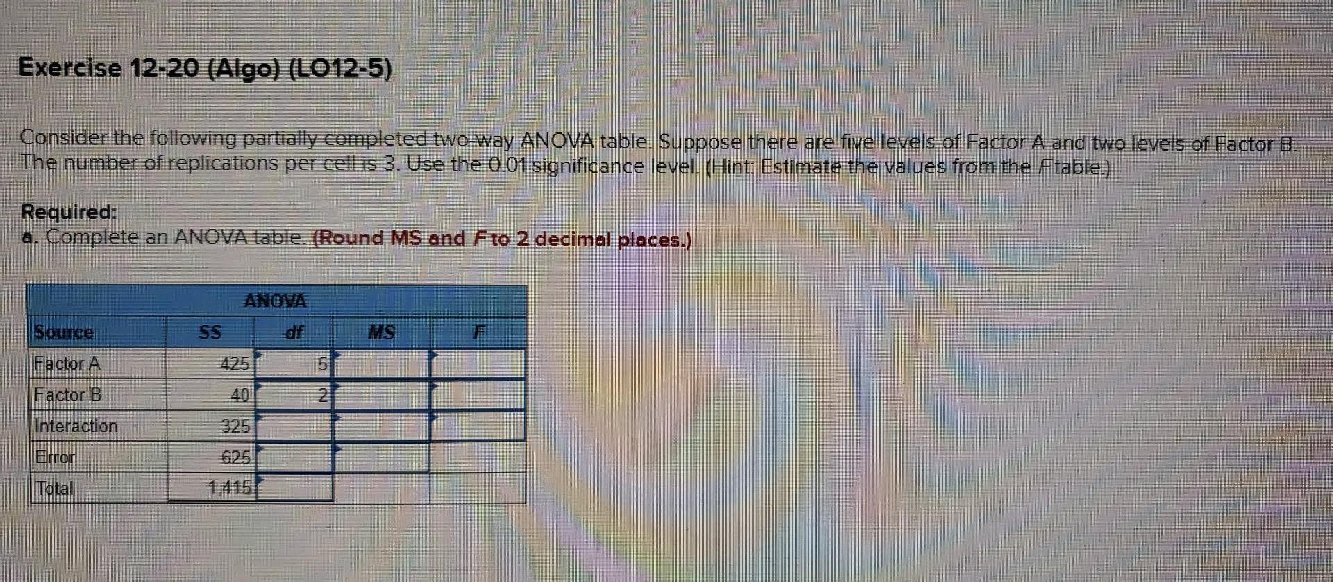 Solved Exercise 12-20 (Algo) (LO12-5) Consider The Following | Chegg.com