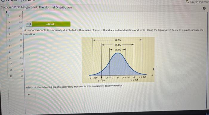 Solved Random Variable X Is Normally Distributed With A Mean Chegg Com