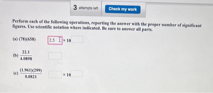 Solved Perform each of the following operations, reporting | Chegg.com