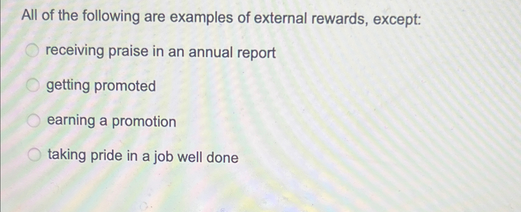 Solved All of the following are examples of external | Chegg.com