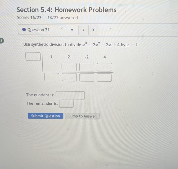 Solved Section 5.4: Homework Problems Score: 16/22 18/22 | Chegg.com