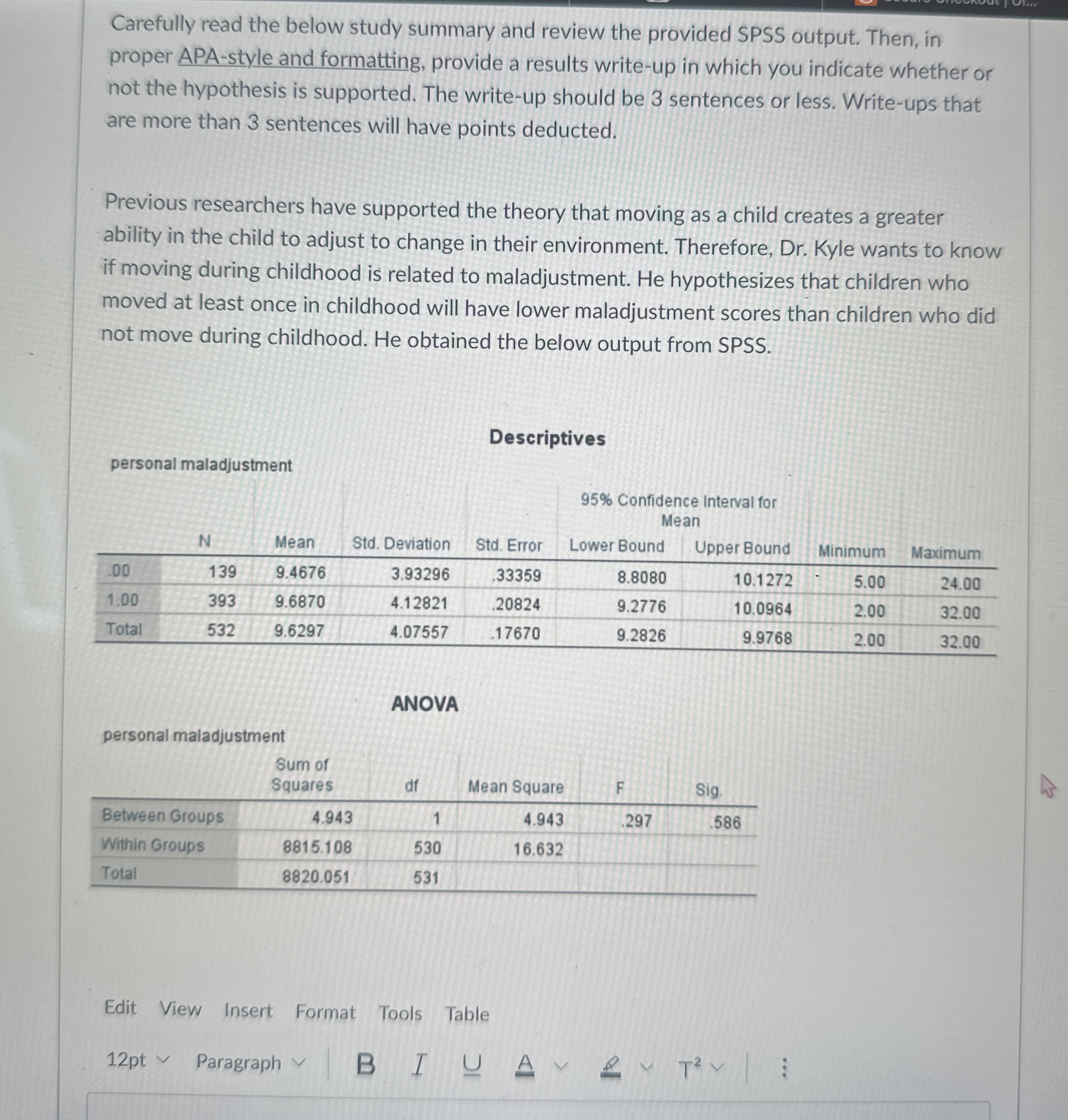 Solved Carefully read the below study summary and review the | Chegg.com
