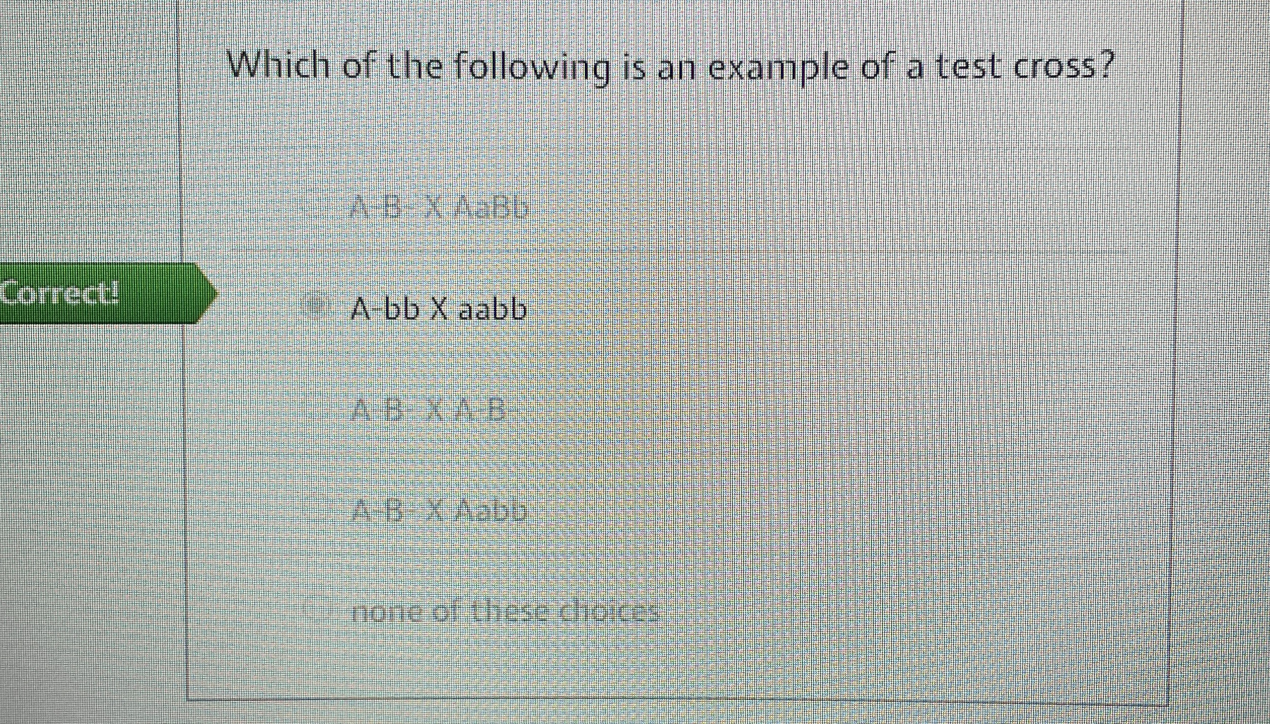 Solved Which of the following is an example of a test | Chegg.com