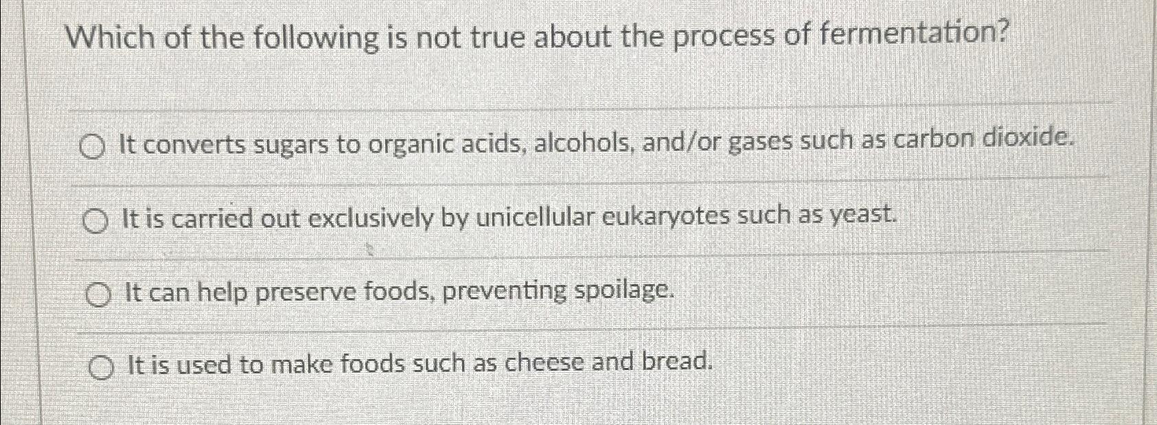 Solved Which of the following is not true about the process