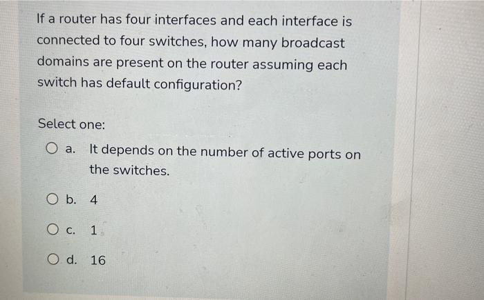 Solved If a router has four interfaces and each interface is | Chegg.com