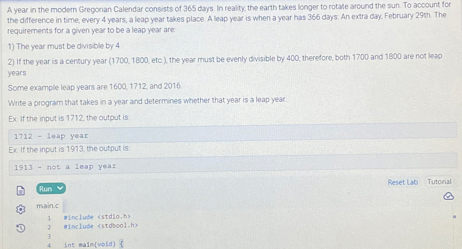 Solved A year in the modern Gregorian Calendar consists of | Chegg.com