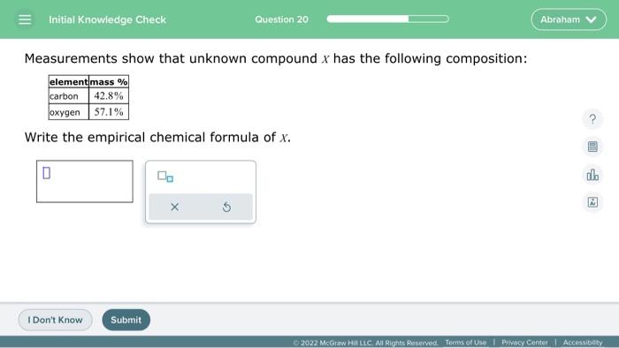 Solved Measurements show that unknown compound x has the | Chegg.com