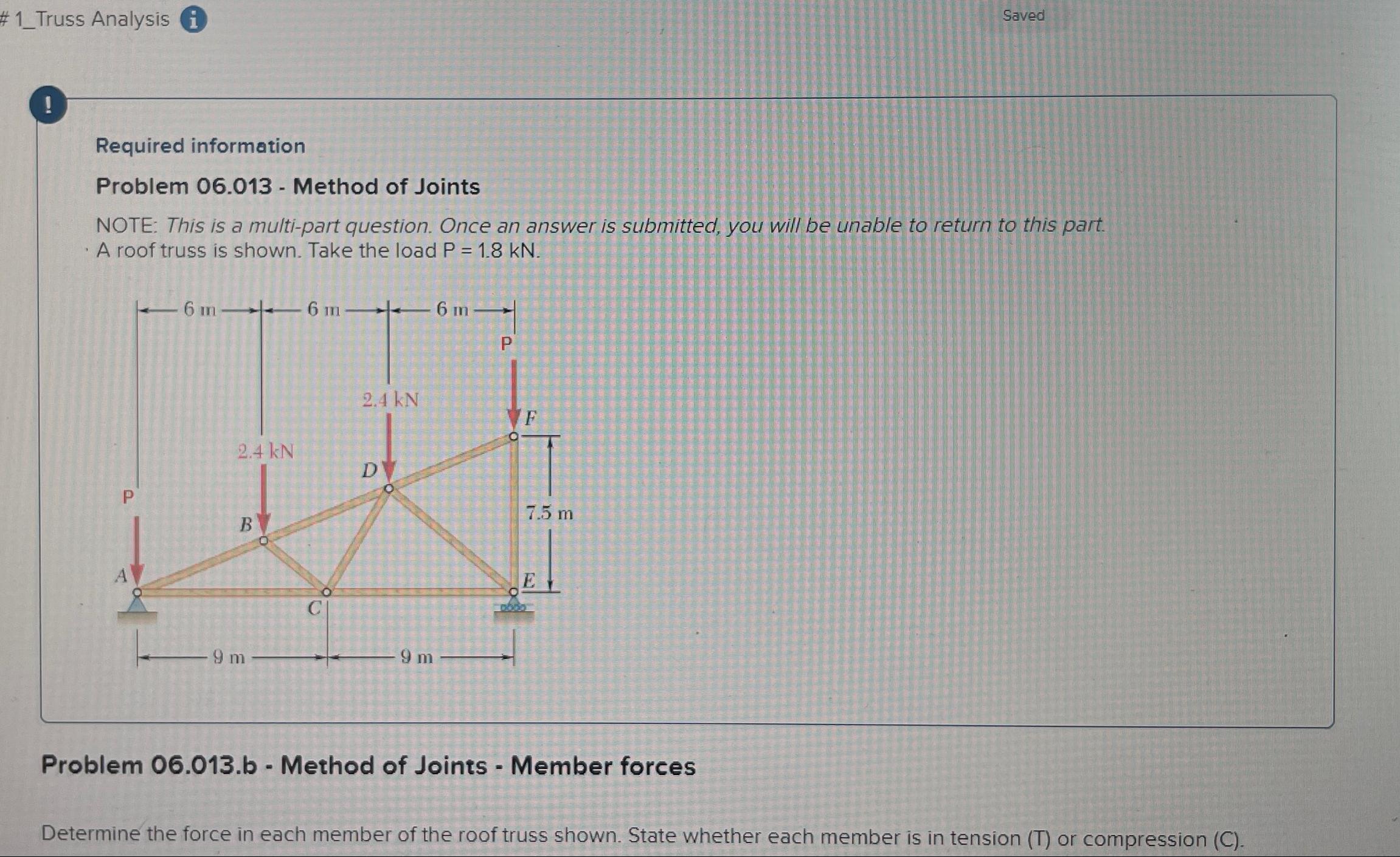 #1_Truss Analysis ISaved(1)Required | Chegg.com