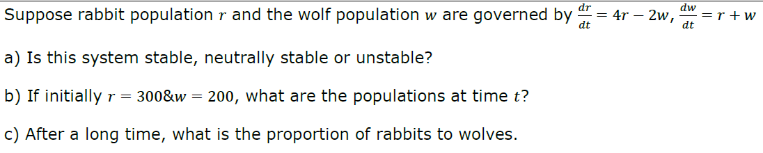 Wolf Rabbit Graph Solved Suppose rabbit population r and the wolf population | Chegg.com