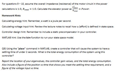 Solved For questions 9-10, ﻿assume the overall impedance | Chegg.com