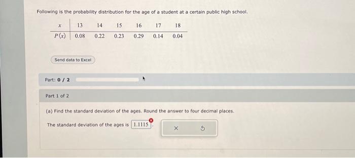 Solved Following is the probability distribution for the age | Chegg.com