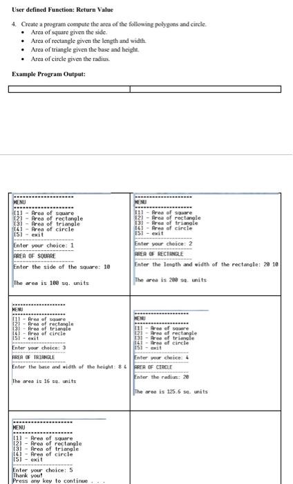 Solved 2. Create a program that will generate 10 uniquely | Chegg.com