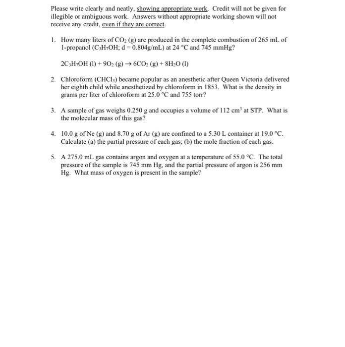 Solved Please write clearly and neatly, showing appropriate | Chegg.com