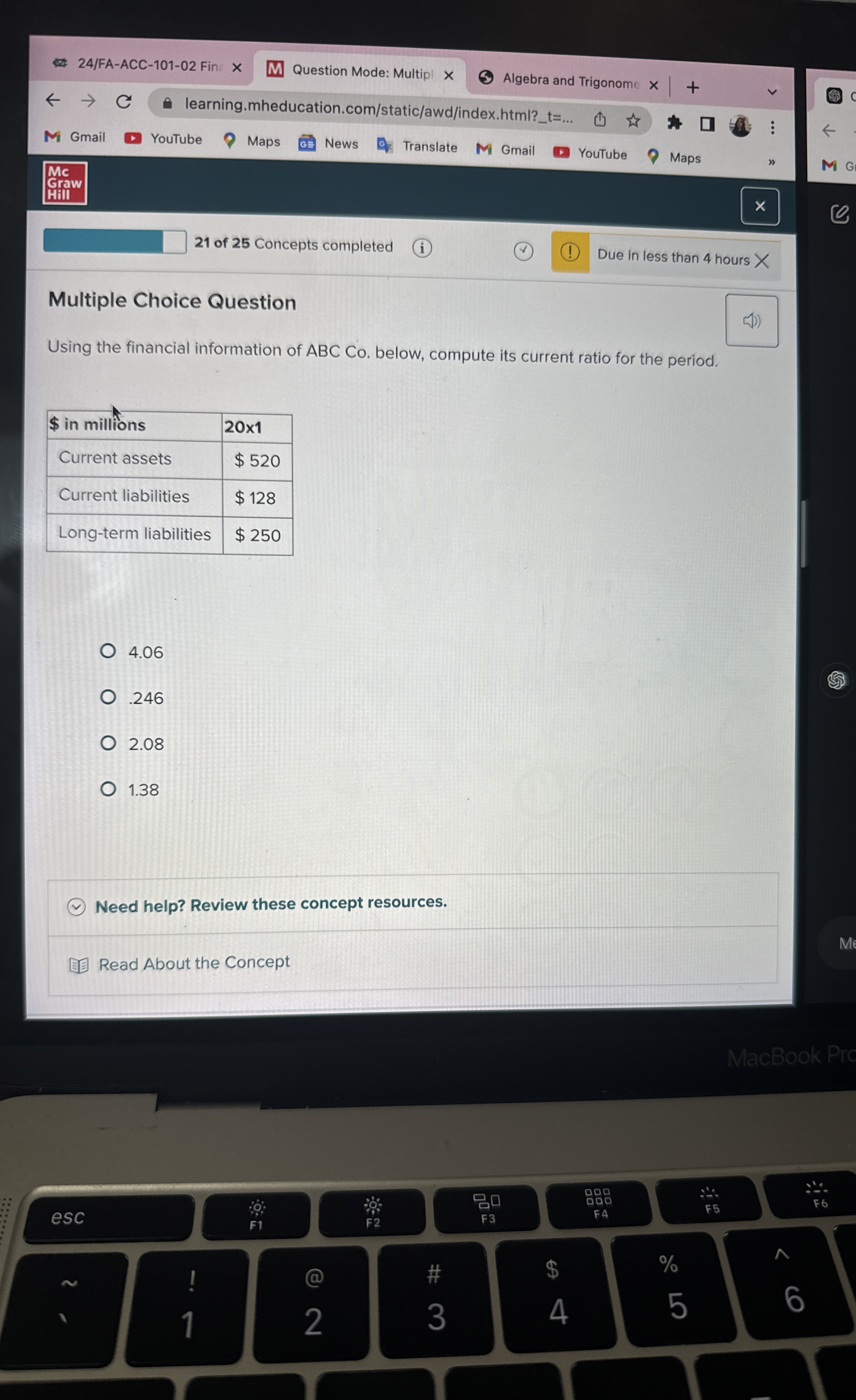 Solved Multiple Choice QuestionUsing the financial | Chegg.com